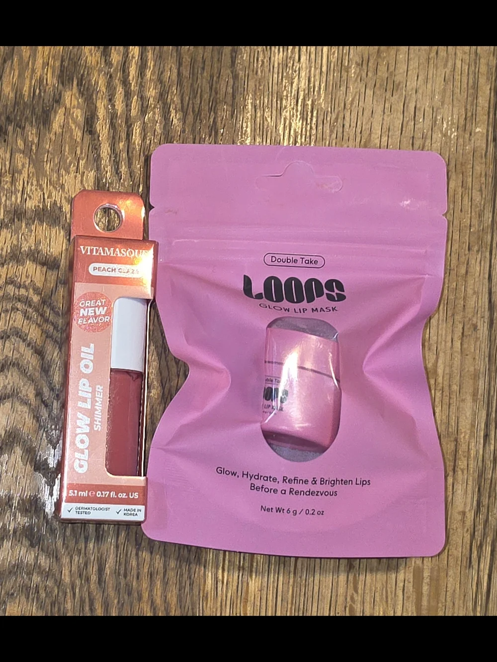 Loops Glow Lip Mask + Vitamasque Glow Lip Oil Duo - BNIB